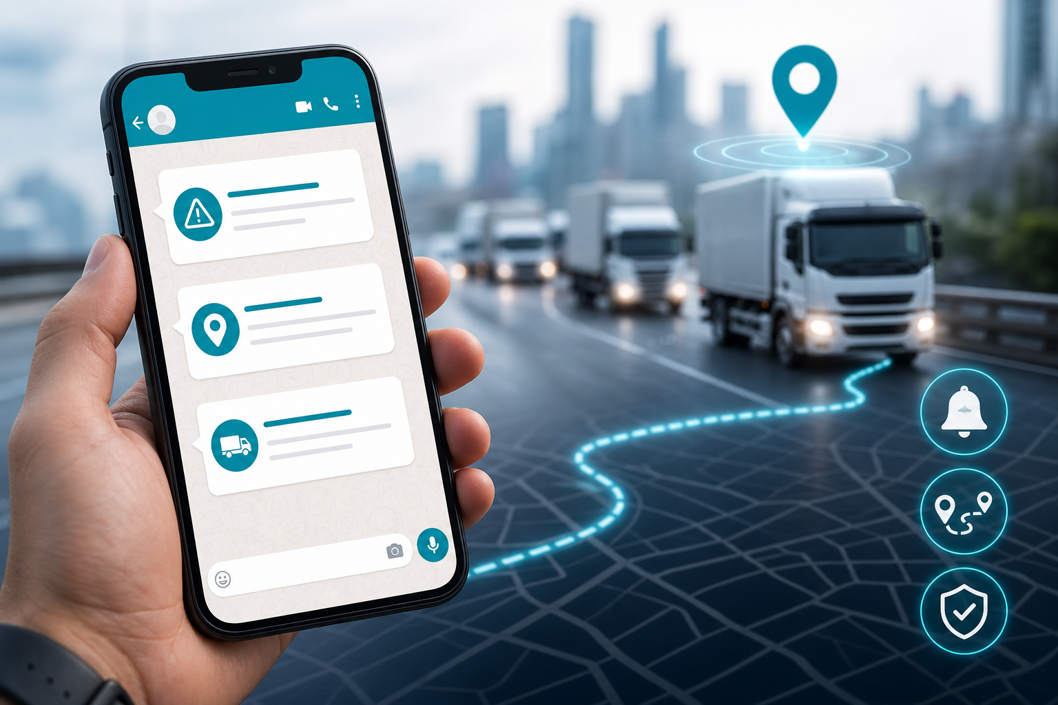 Alertas de rastreo recibidas en un smartphone